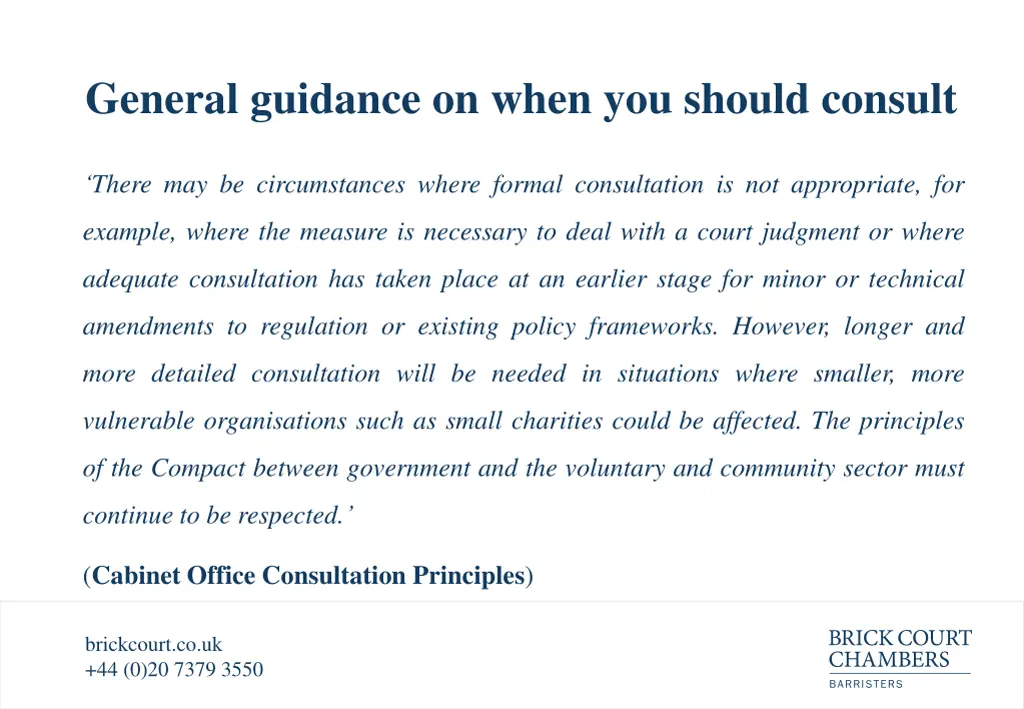 general guidance on when you should consult