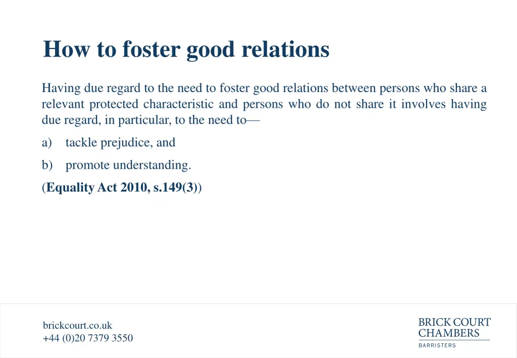 how to foster good relations