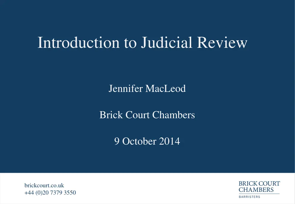 introduction to judicial review