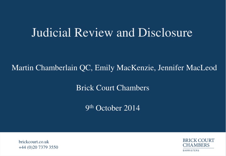 judicial review and disclosure