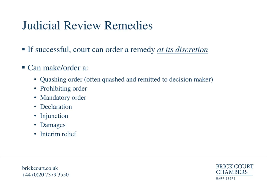 judicial review remedies