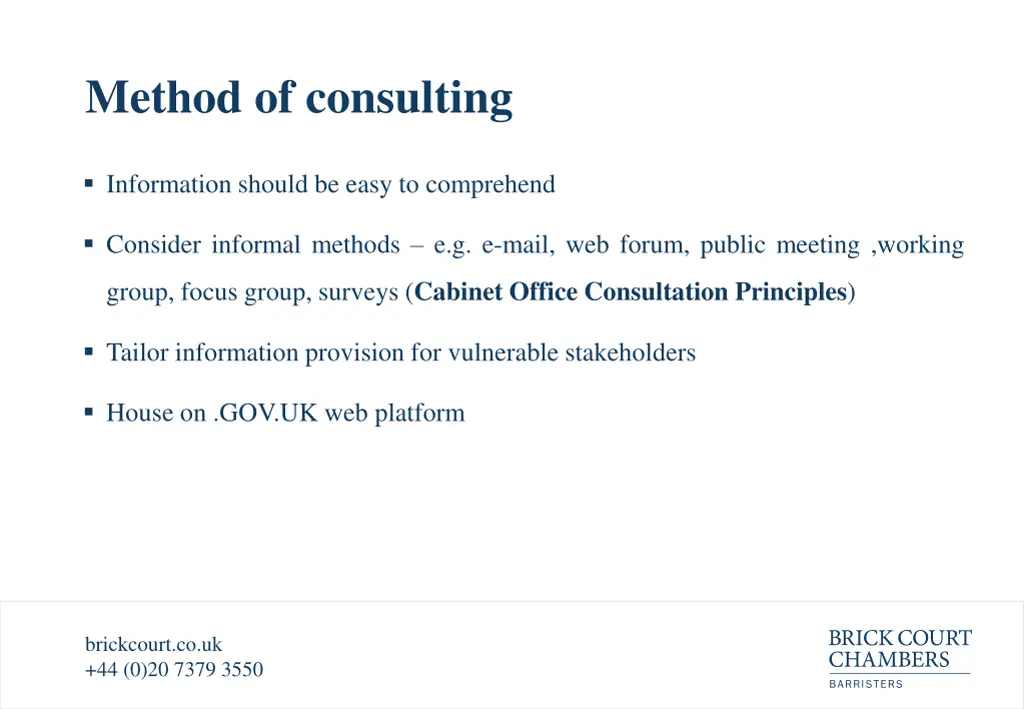 method of consulting