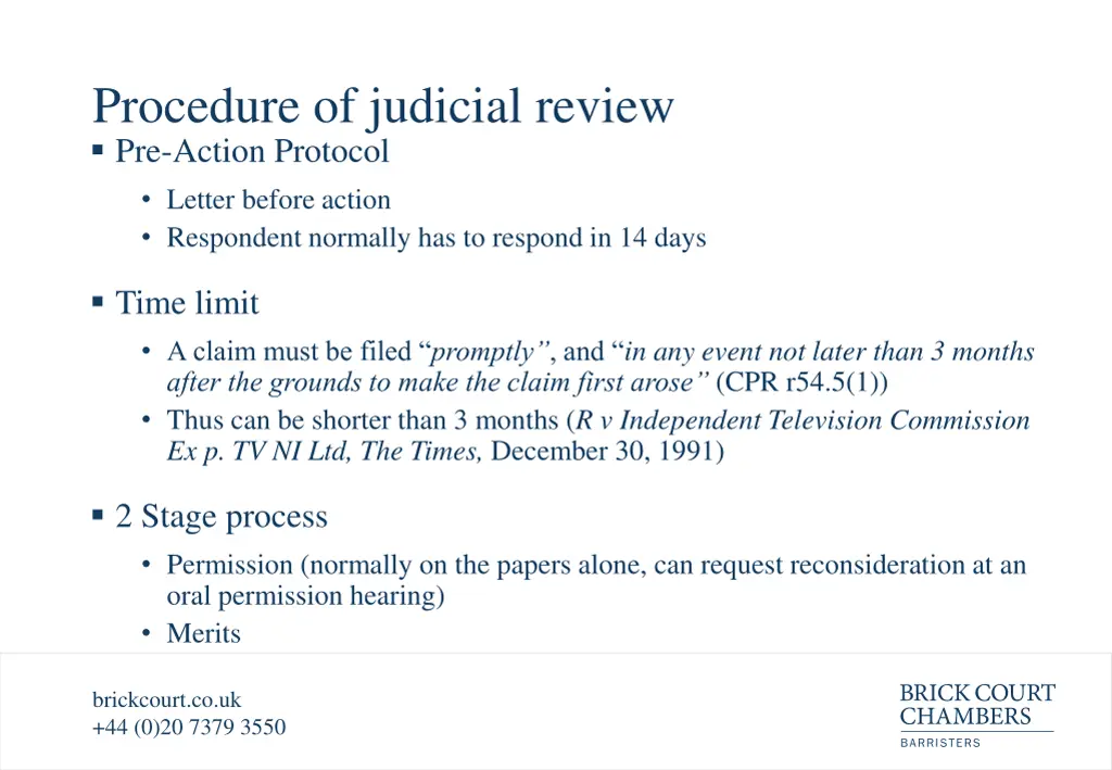 procedure of judicial review pre action protocol