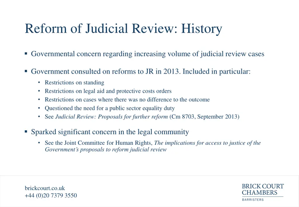 reform of judicial review history