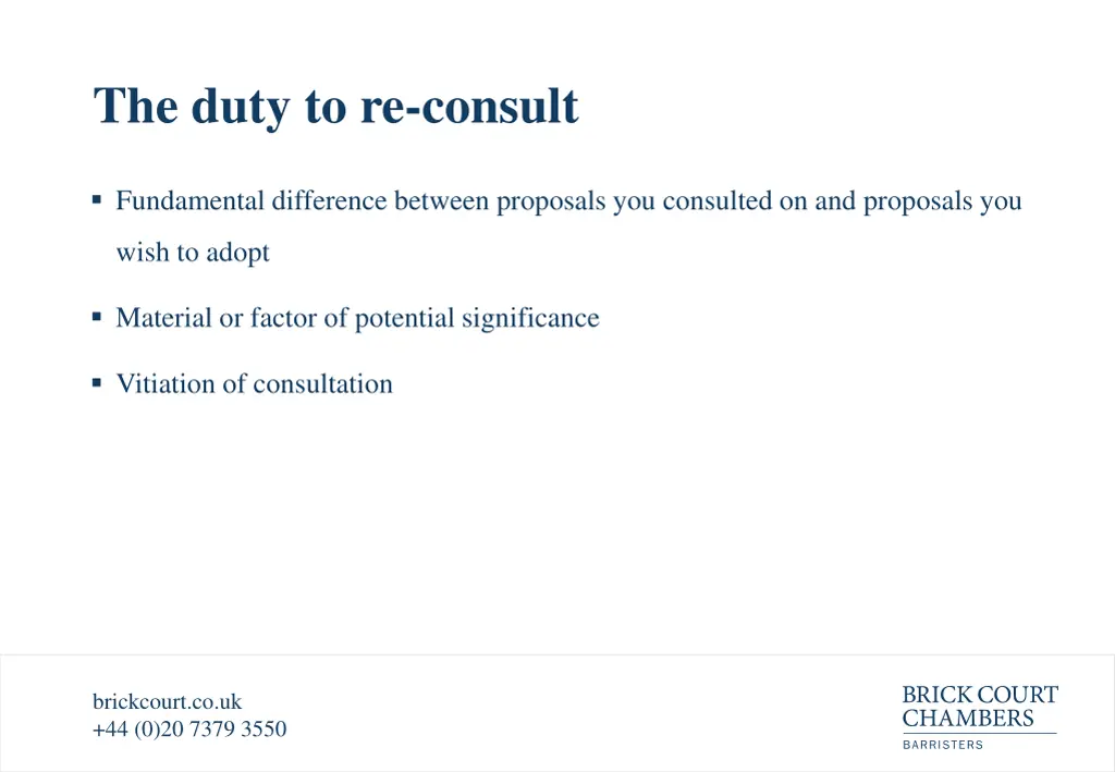 the duty to re consult