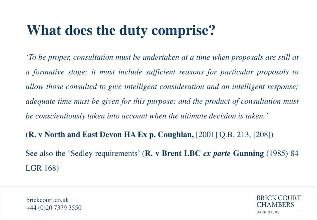 what does the duty comprise