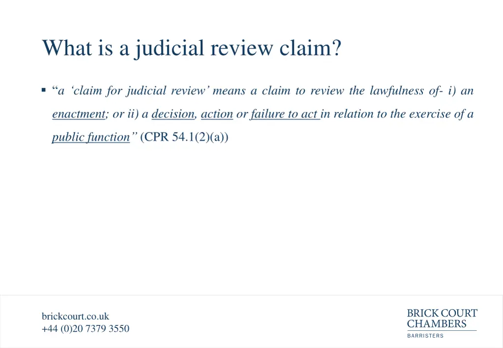 what is a judicial review claim