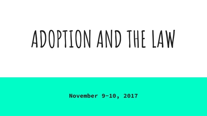 adoption and the law