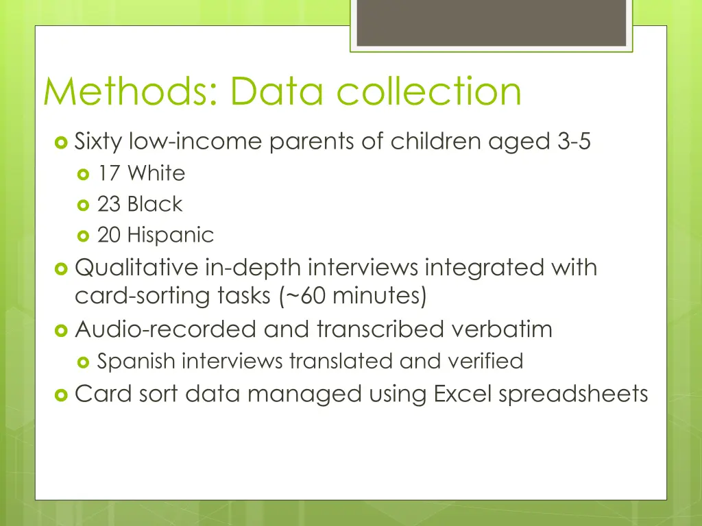 methods data collection