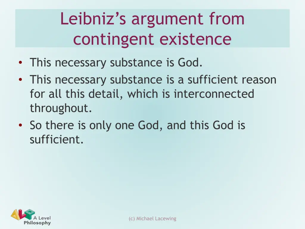 leibniz s argument from contingent existence 3