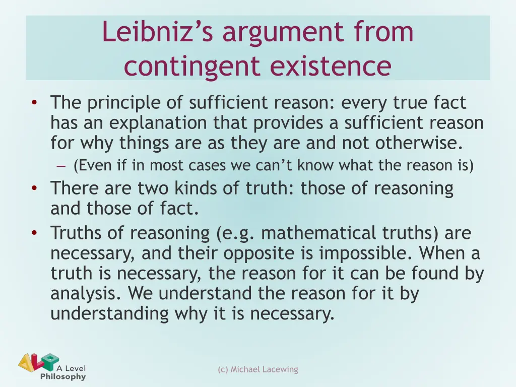 leibniz s argument from contingent existence