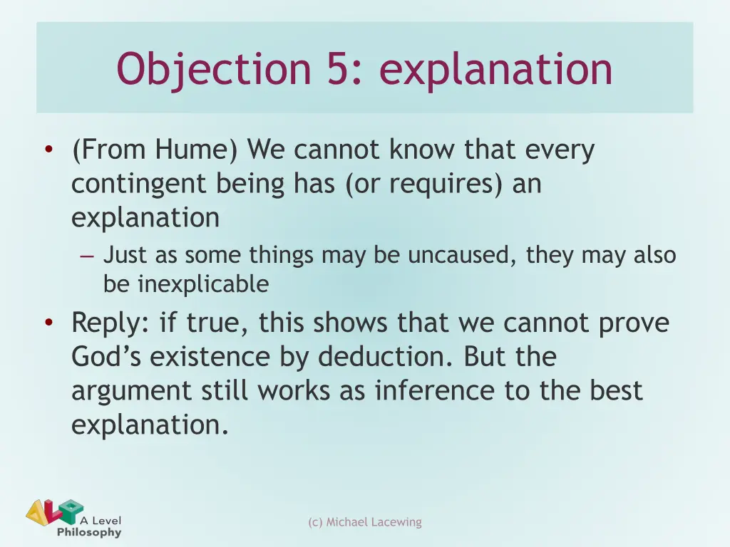 objection 5 explanation