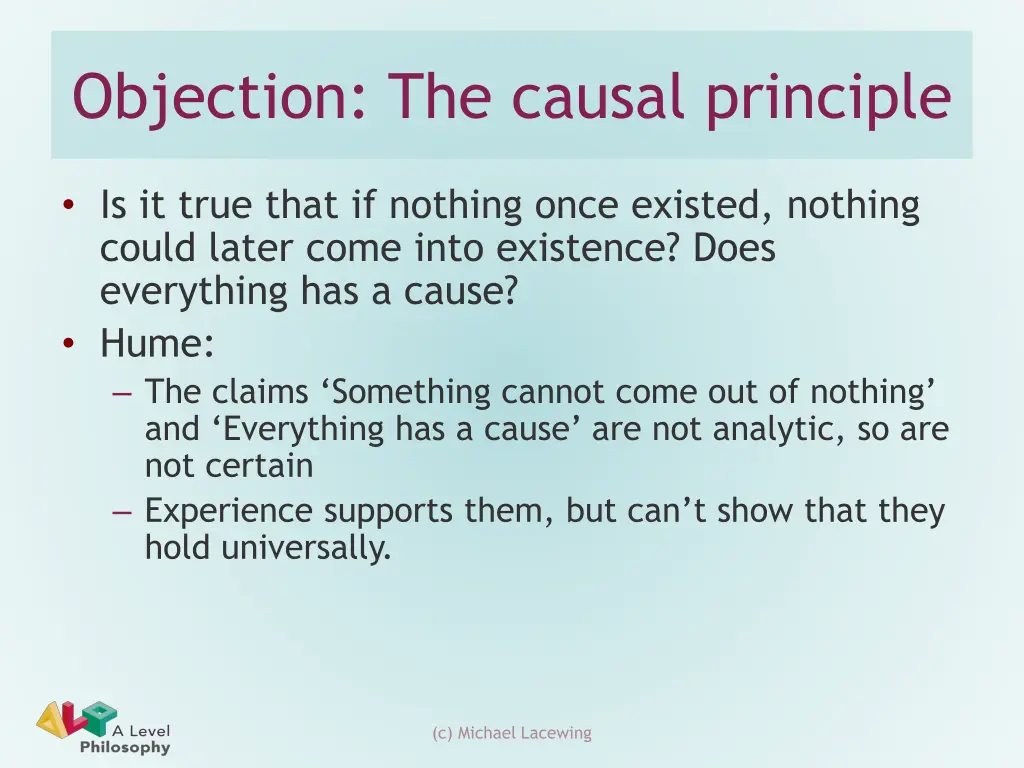 objection the causal principle