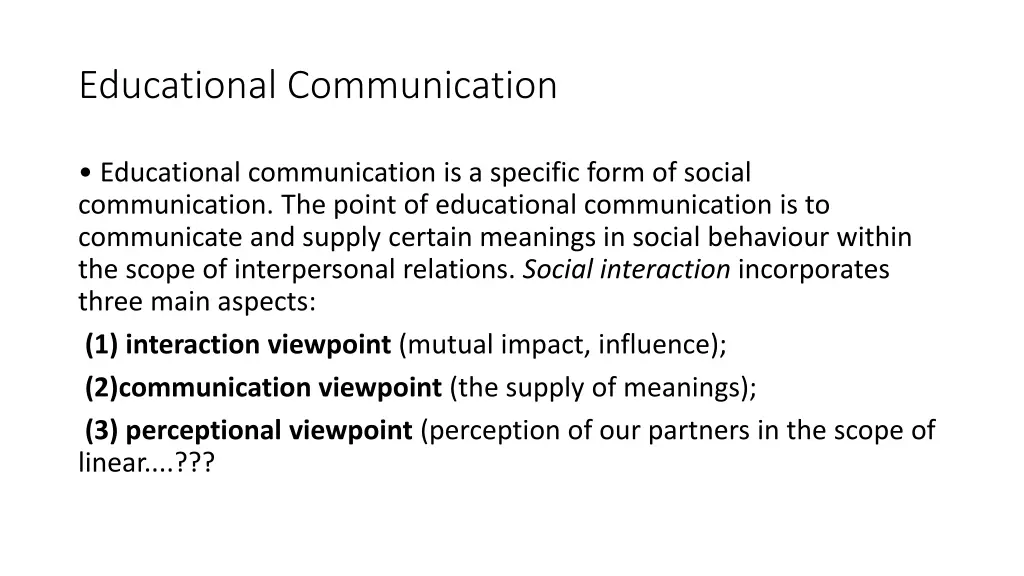 educational communication