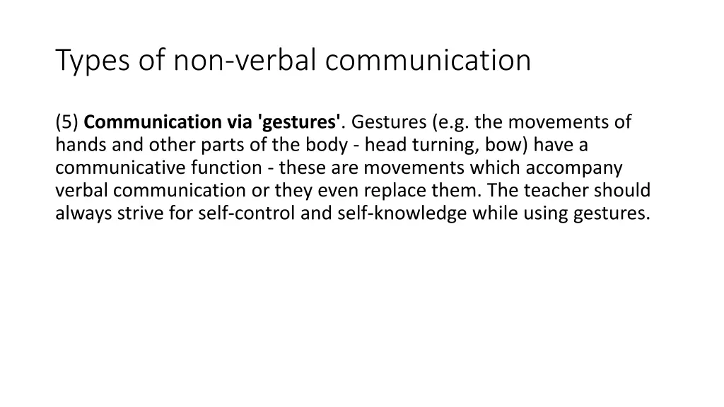 types of non verbal communication 4