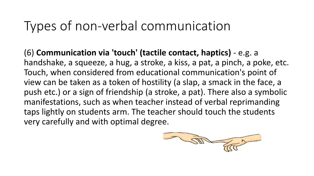 types of non verbal communication 5