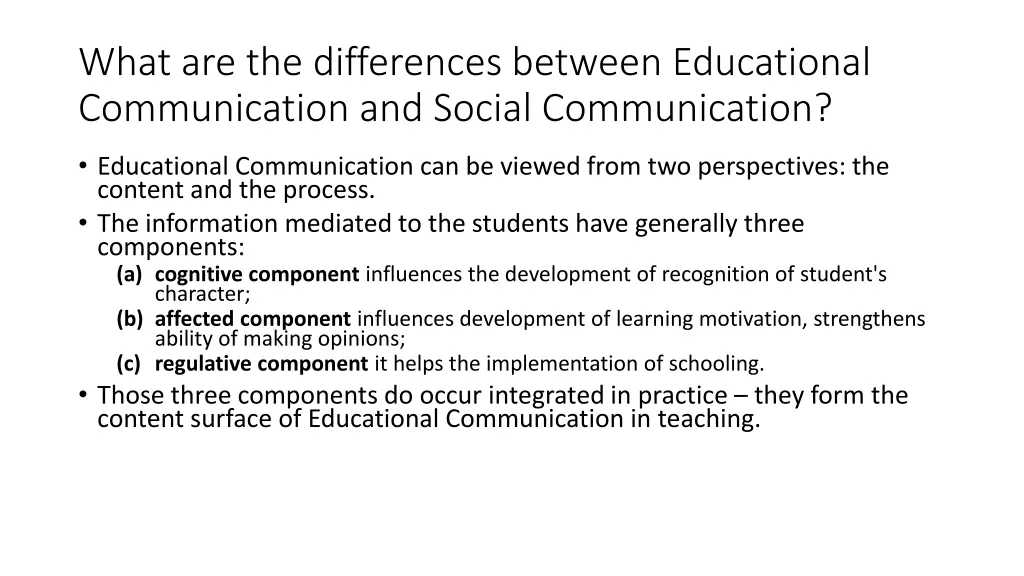 what are the differences between educational 4