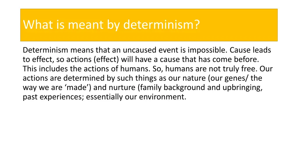 what is meant by determinism