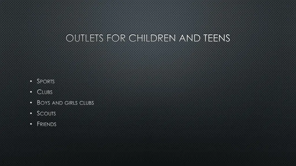 outlets for children and teens