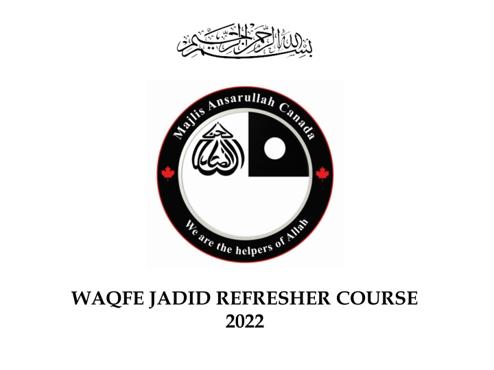 waqfe jadid refresher course 2022