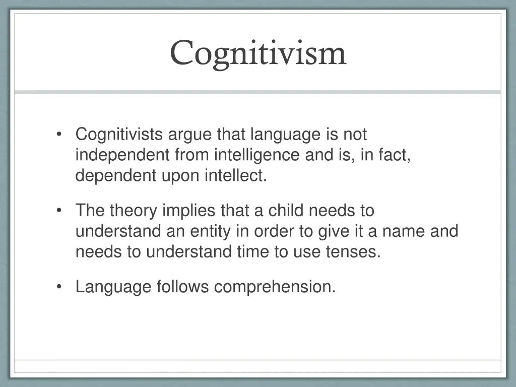 cognitivism