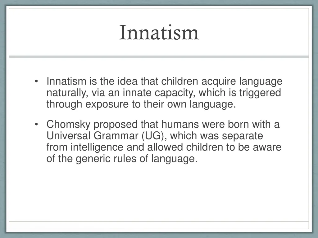 innatism