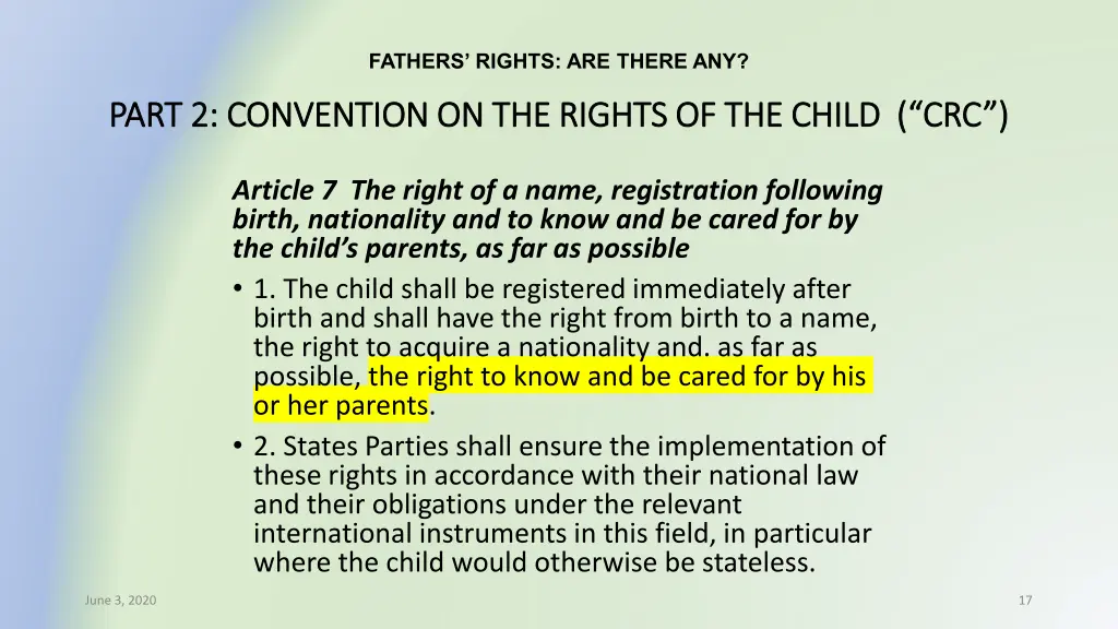 fathers rights are there any 13