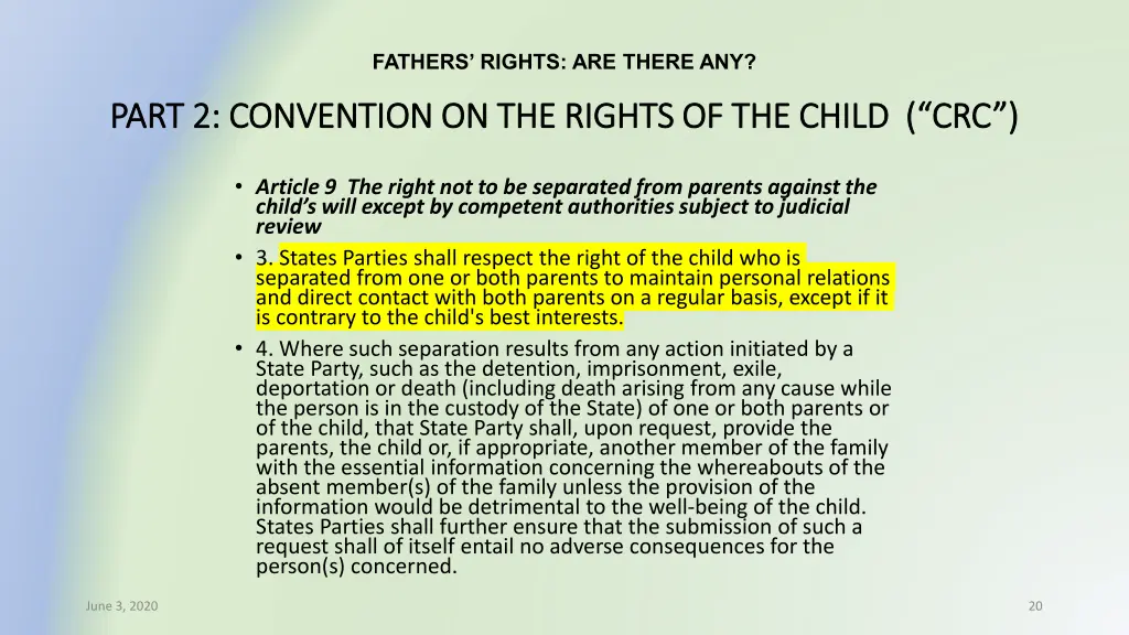 fathers rights are there any 16