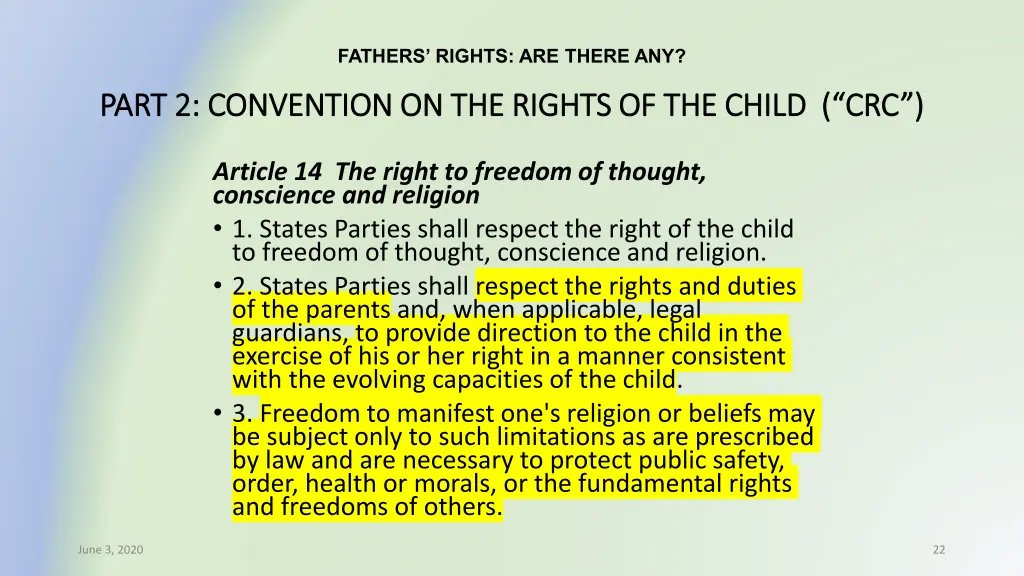 fathers rights are there any 18