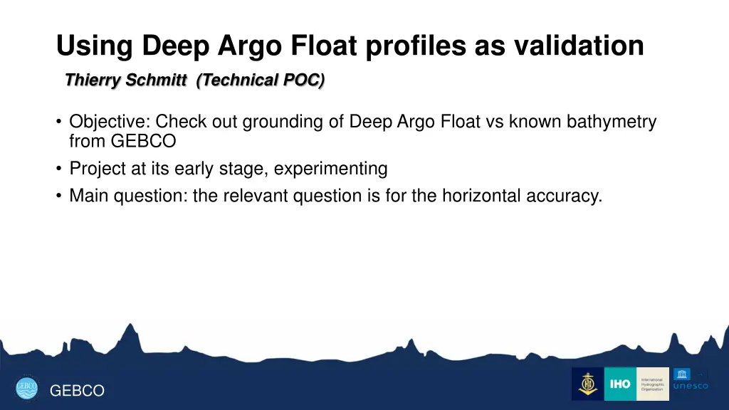 using deep argo float profiles as validation