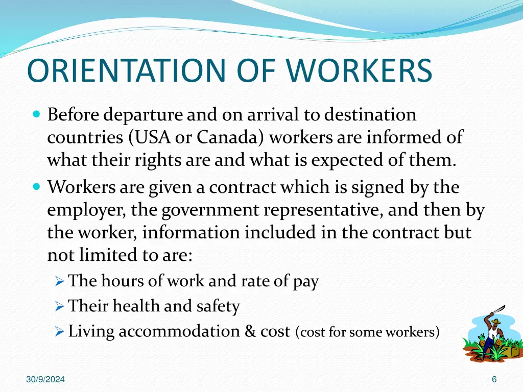 orientation of workers