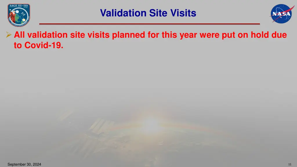 validation site visits