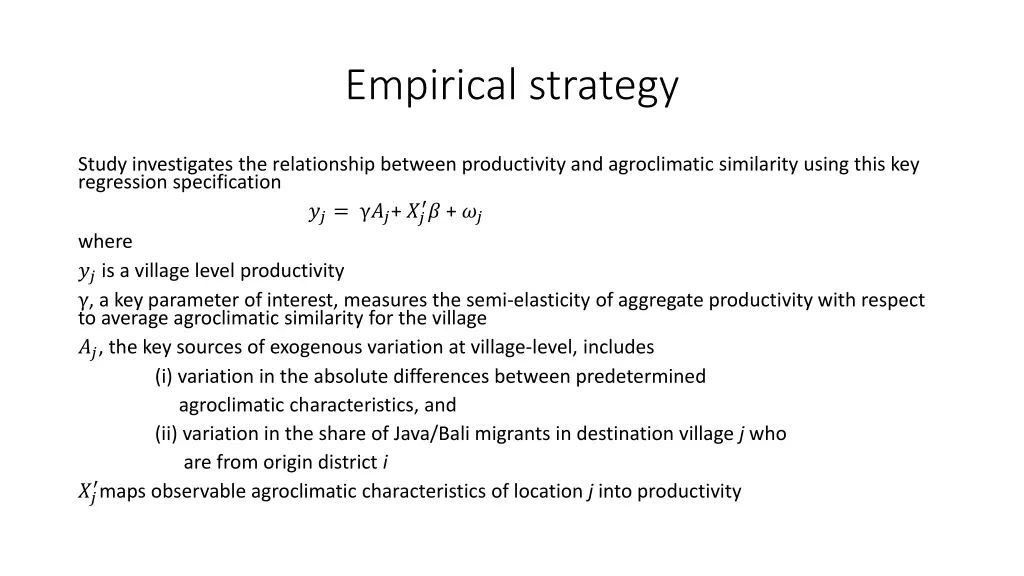 empirical strategy