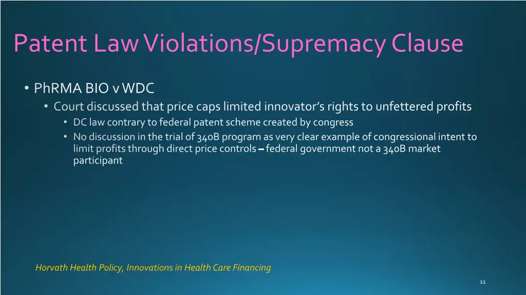 patent law violations supremacy clause