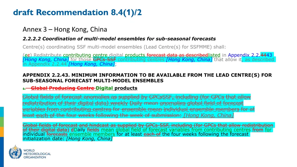 draft recommendation 8 4 1 2 2