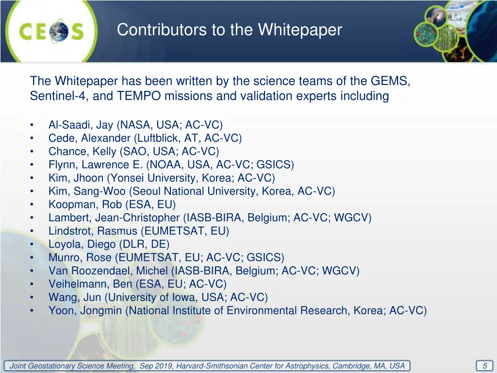 contributors to the whitepaper