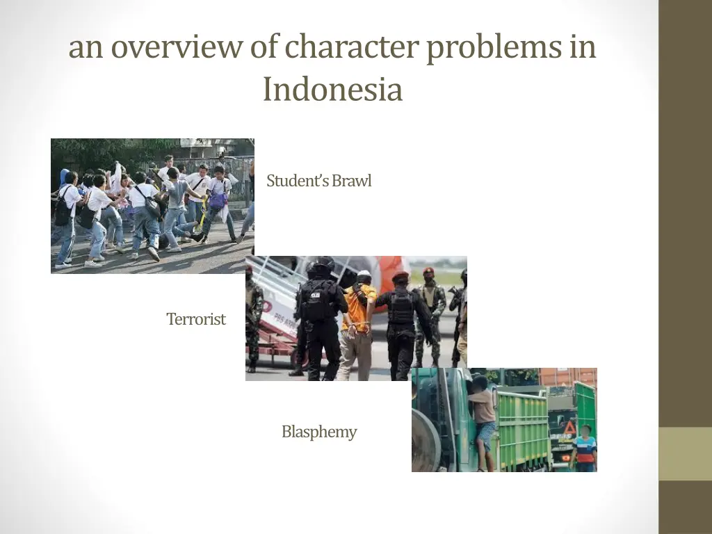 an overview of character problems in indonesia