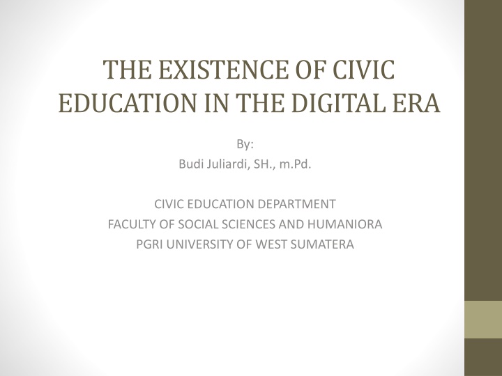 the existence of civic education in the digital