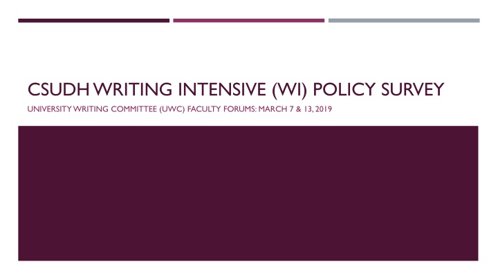 csudh writing intensive wi policy survey