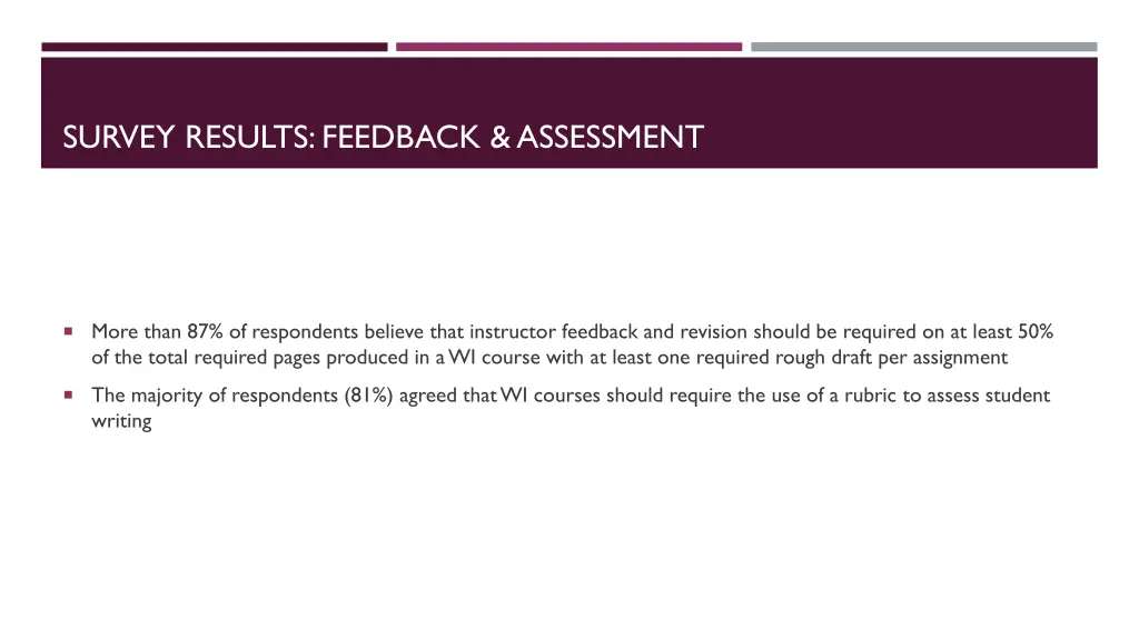 survey results feedback assessment