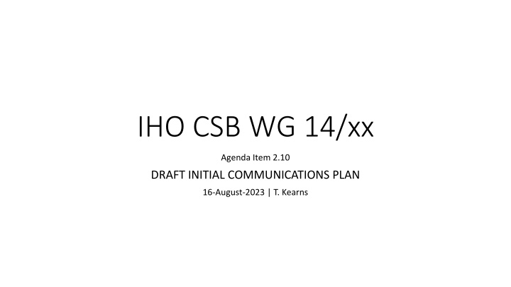 iho csb wg 14 xx