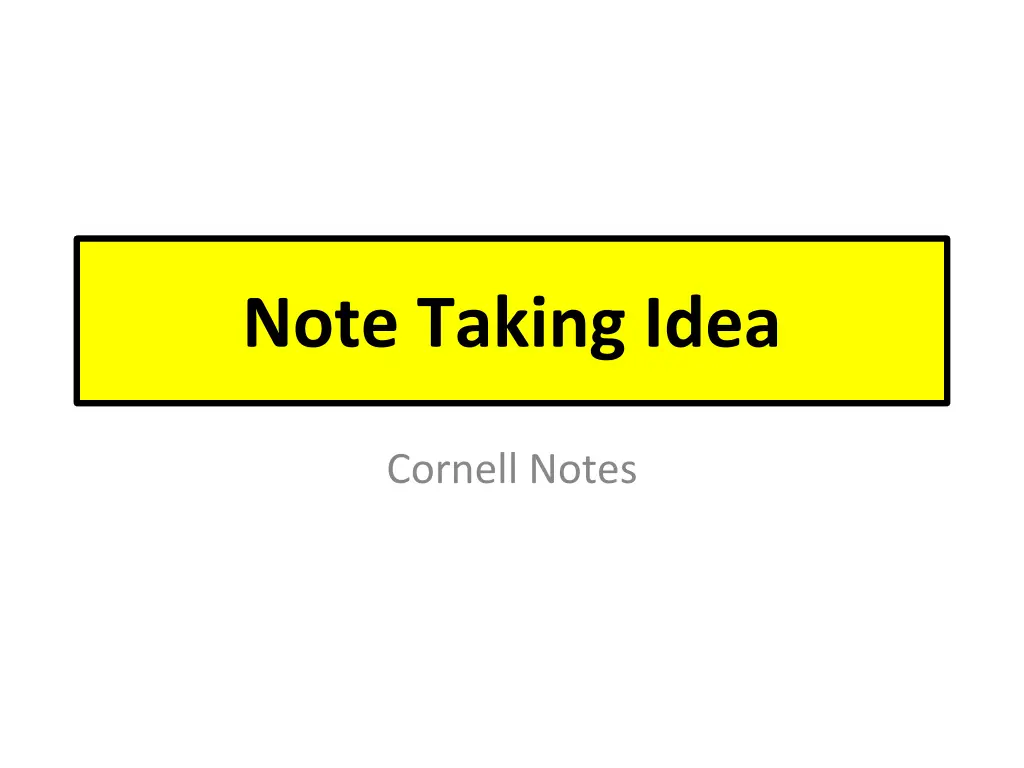 note taking idea