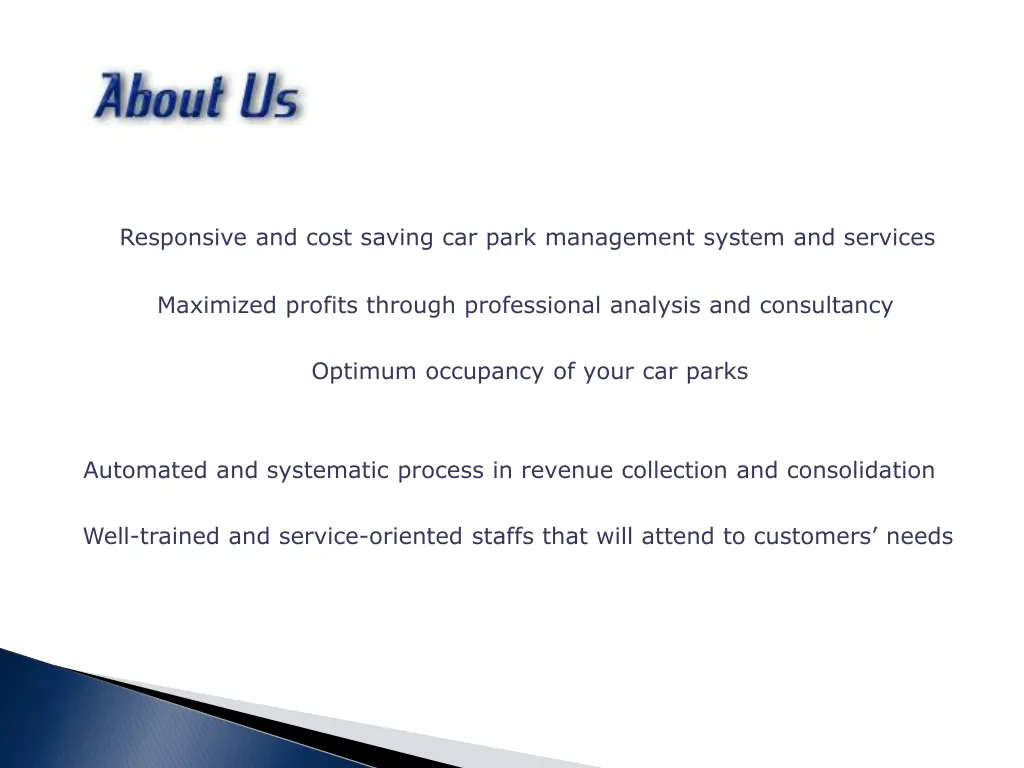 responsive and cost saving car park management