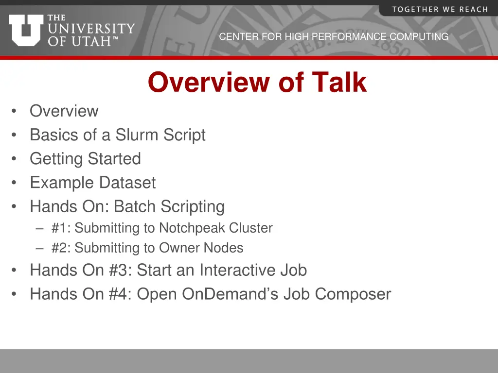 center for high performance computing 1