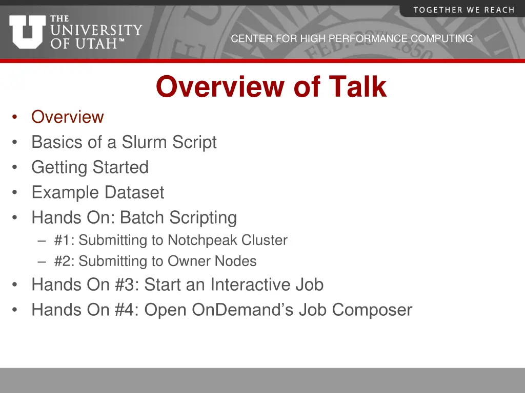 center for high performance computing 2