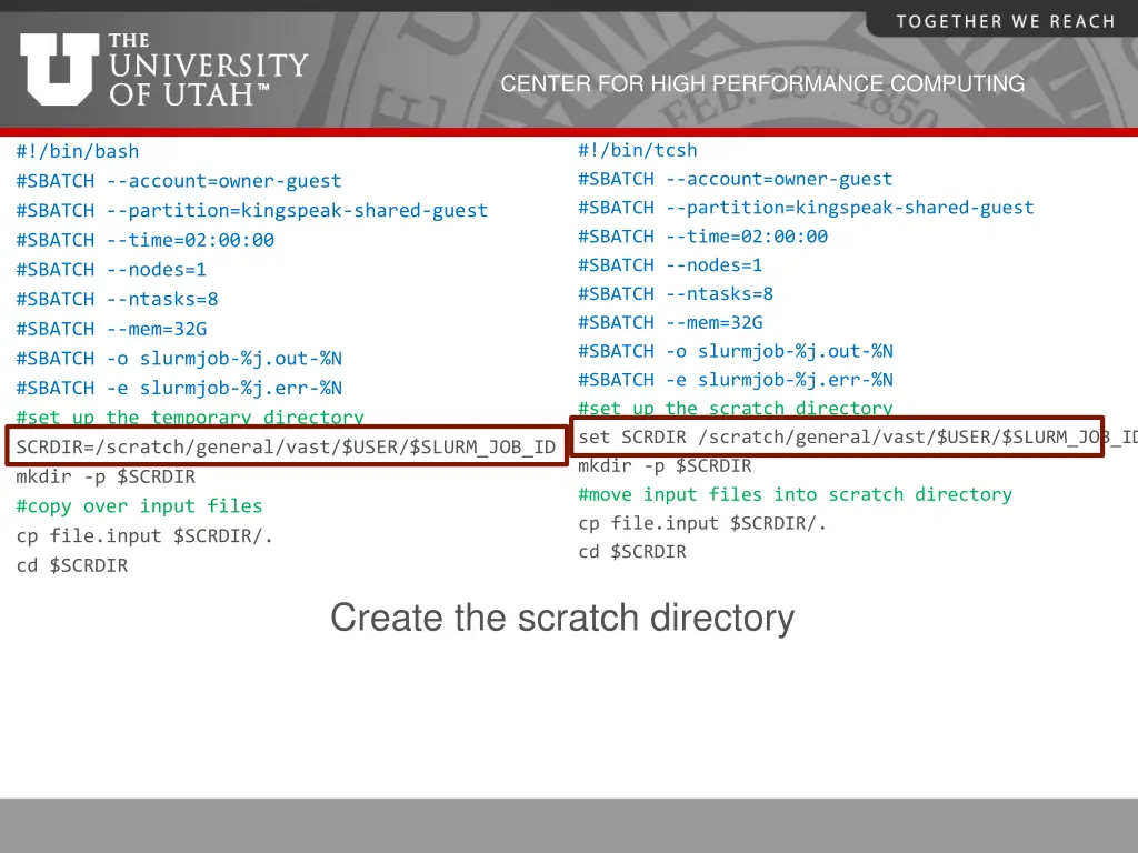 center for high performance computing 22