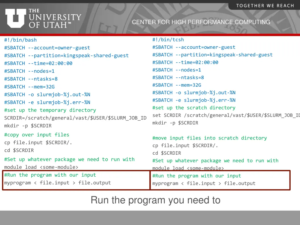 center for high performance computing 25