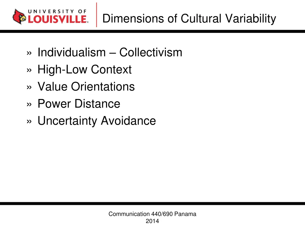 dimensions of cultural variability