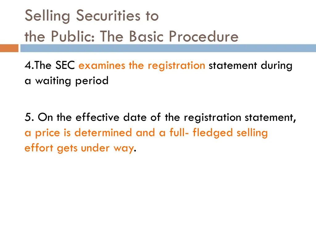 selling securities to the public the basic 1