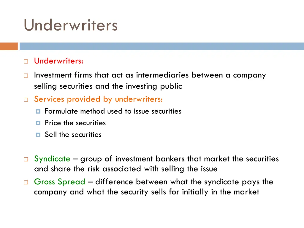 underwriters